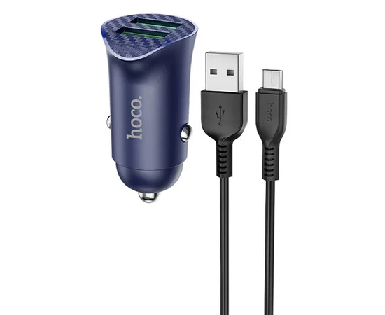АЗУ Hoco Z39 QC3.0 (2USB) + MicroUSB Синий
