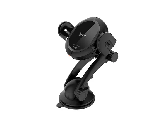 Автодержатель Hoco CA35 Plus с автозахватом и беспроводной зарядкой Черный