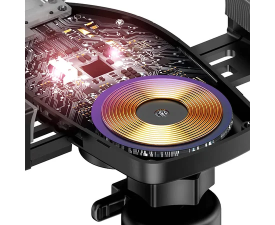 Автодержатель с БЗУ USAMS US-CD72 (wireless) Черный