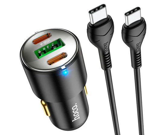 АЗУ Hoco NZ6 PD45W (2Type-C/1USB) + Type-C to Type-C Black