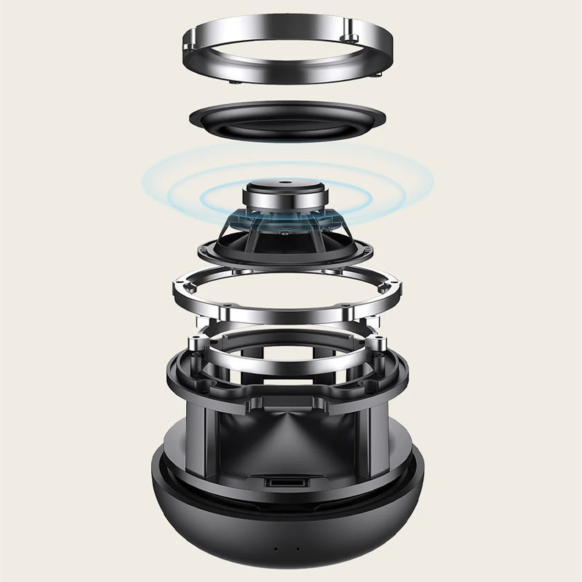 Bluetooth колонка Usams US-YX008 Portable Outdoor Wireless Speaker Black