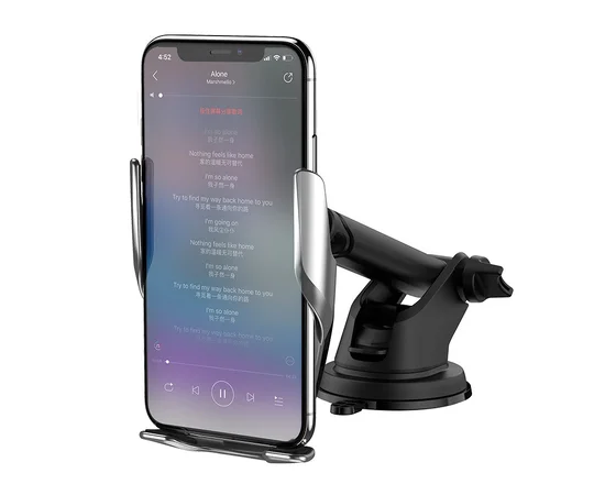 Автодержатель с БЗУ Hoco S14 Стальной