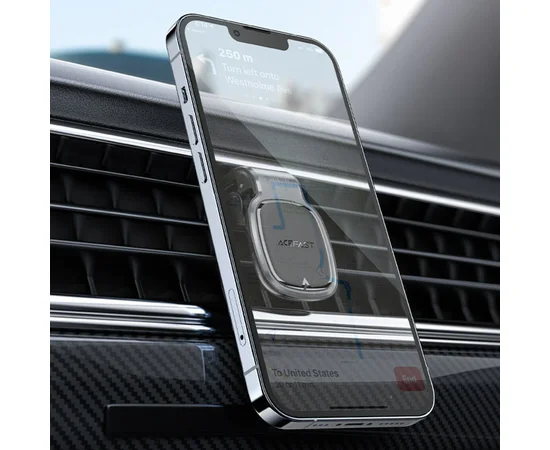 Автодержатель Acefast D16 magnetic car holder for air vent Metal gray