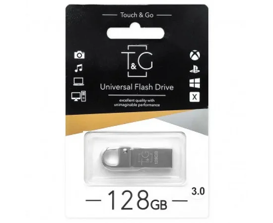 Флеш-драйв 3.0 USB Flash Drive T&G 027 Metal Series 128GB Серебряный