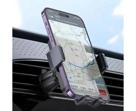 Автодержатель Hoco H26 Rock push-type (air outlet) Black / Gray