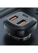АЗУ Acefast B9 66W (2USB-A+USB-C) three port metal car charger Black
