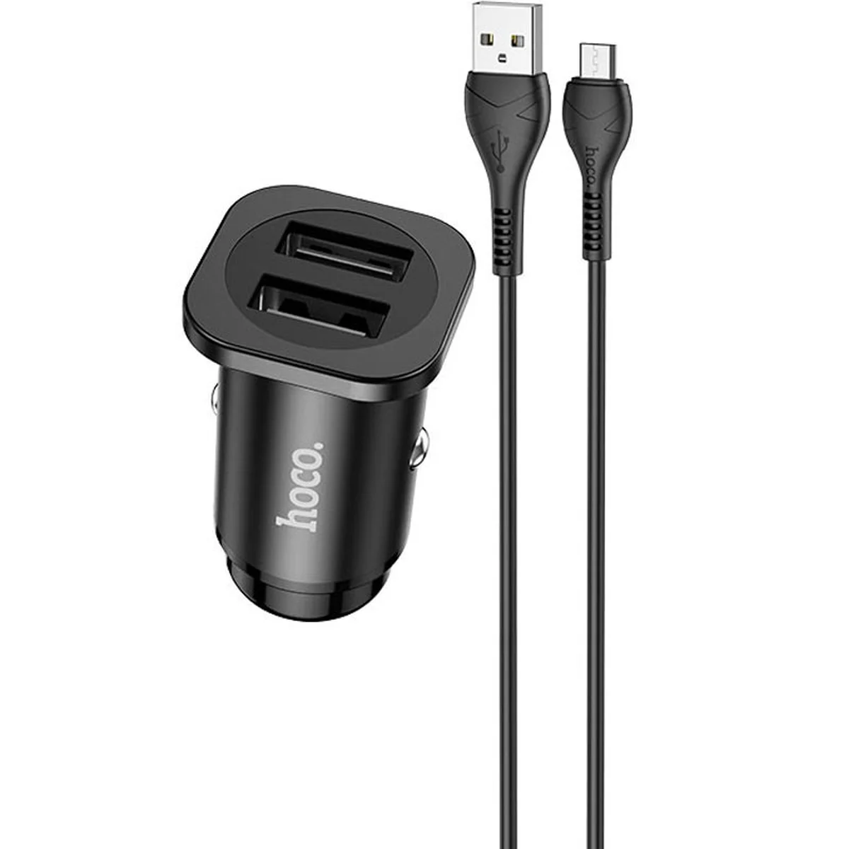 АЗУ Hoco NZ4 (2USB 2.4A) + MicroUSB Черный