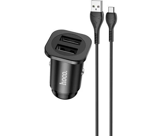 АЗУ Hoco NZ4 (2USB 2.4A) + MicroUSB Черный