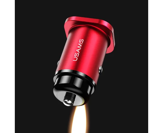АЗУ USAMS US-CC054 C7 Metal с быстрой зарядкой (2USB 4.8A) Красный