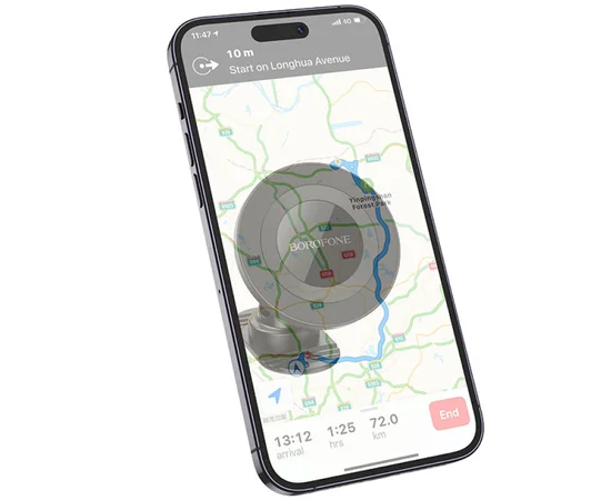 Автодержатель Borofone BH91 Ring magnetic (center console) Black