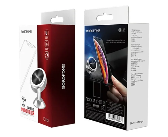 Автодержатель Borofone BH5 Platinum metal Черный