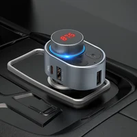 АЗУ FM модулятор HOCO E72 PD30W Сірий