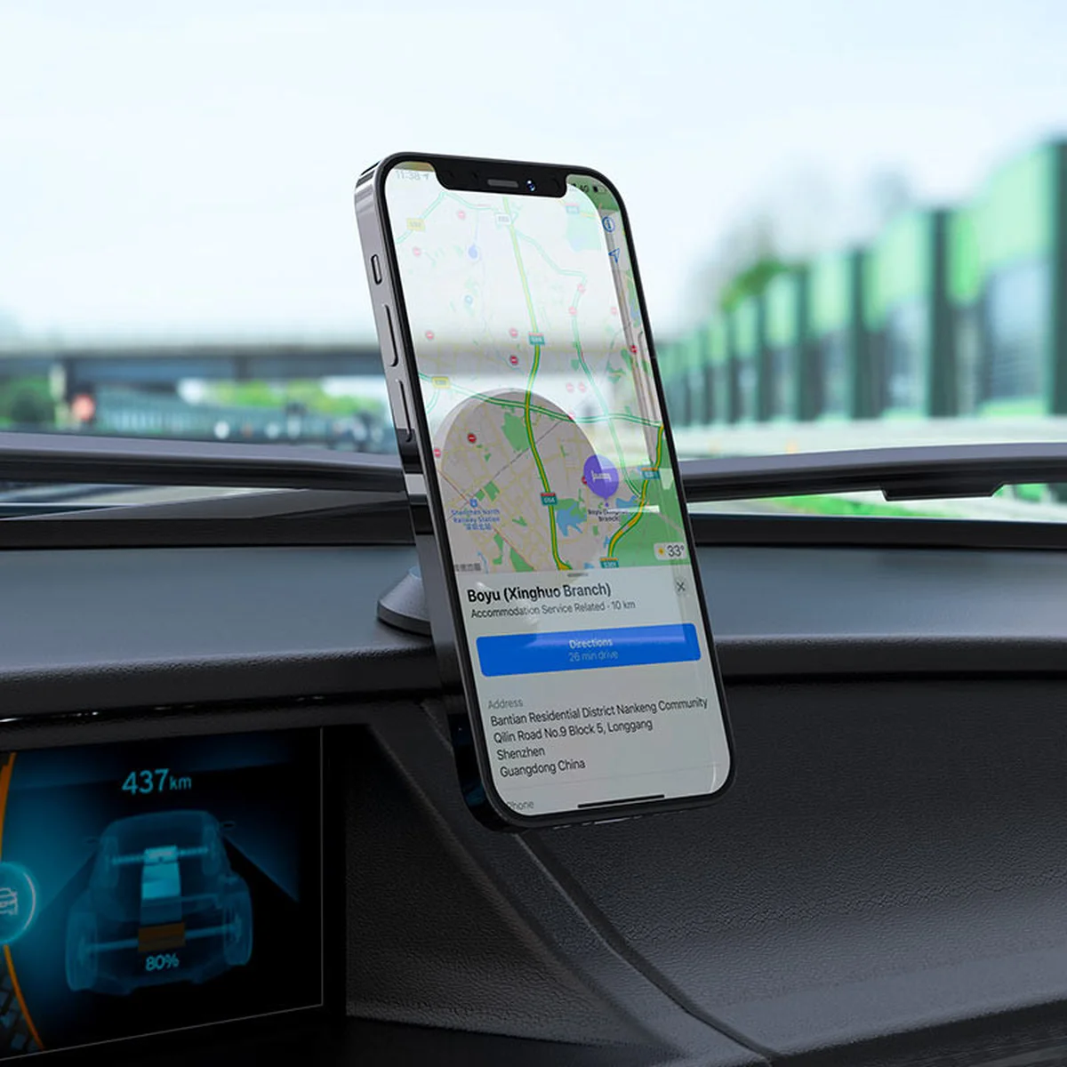 Автодержатель Hoco CA79 магнитный Черный