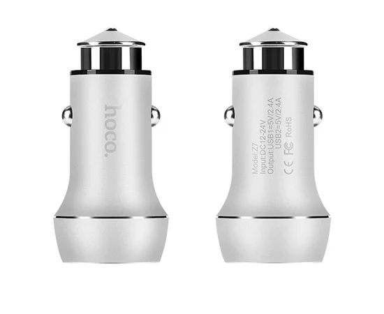 АЗУ Hoco Z7 (2USB/2.4A) Стальной