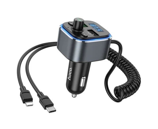 АЗУ FM модулятор Hoco E74 Energy QC3.0 2in1 with cable