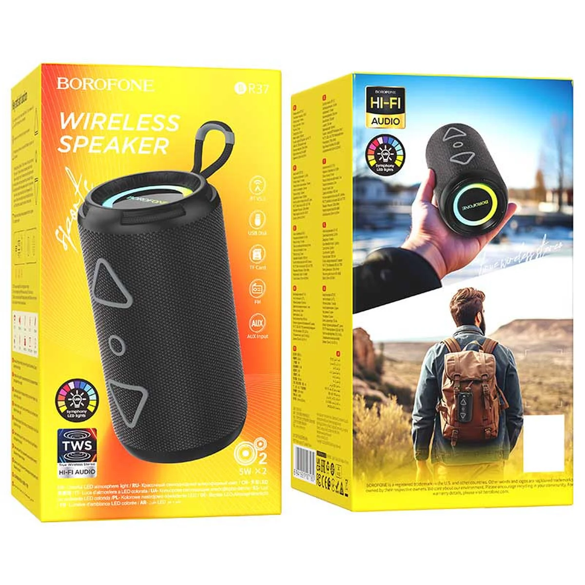 Bluetooth Колонка Borofone BR37 Noble sports Black