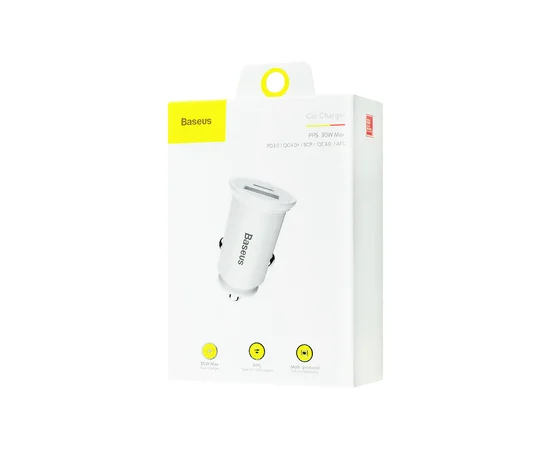 АЗУ Baseus Circular Plastic PD3.0 QC 4.0 + 30W USB + Type-C white