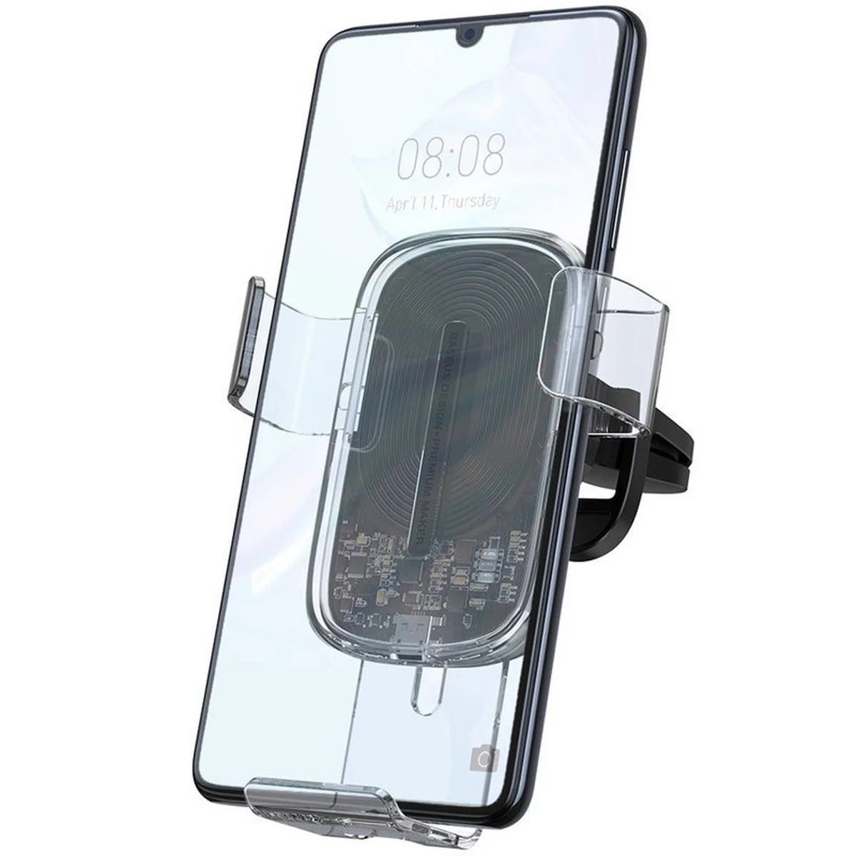 Автодержатель с БЗУ Baseus Explore Gravity Car Mount 15W Прозрачный