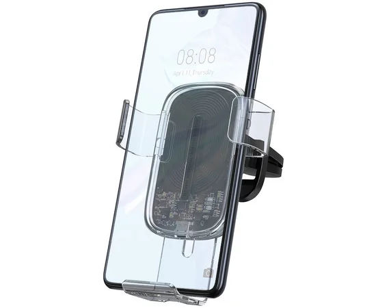 Автодержатель с БЗУ Baseus Explore Gravity Car Mount 15W Прозрачный