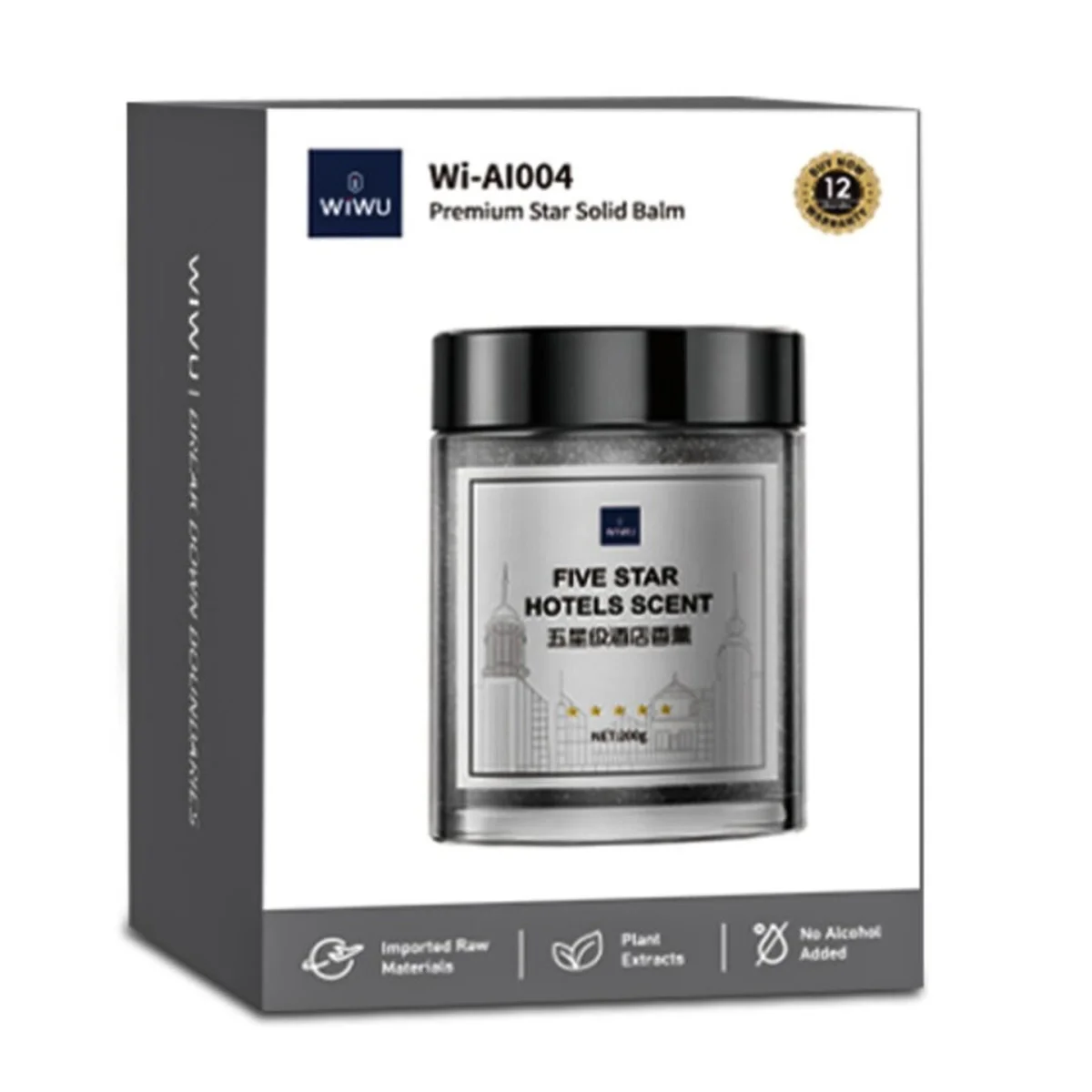 Ароматизатор в машину WIWU Wi-Ai004 Premium Star Solid Balm Grey