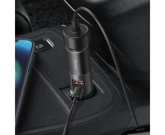 АЗУ Baseus Share Together Fast Charge with Cigarette Lighter Expansion Port U+C 120W (CCBT-C0G) Gray
