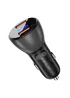 АЗУ Acefast B7 metal car charger 45W (USB-A + USB-A) with digital display Transparent black