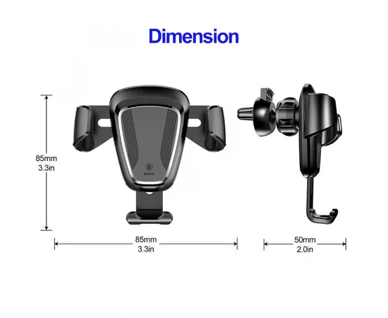 Автодержатель Baseus Gravity Car Mount Черный