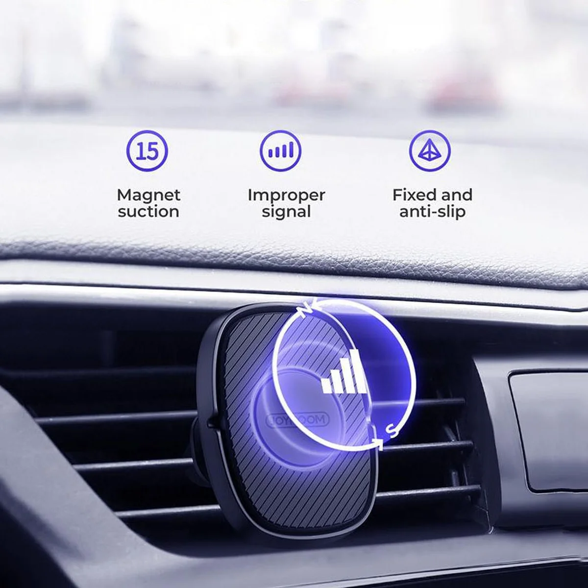 Автодержатель Joyroom ZS202 магнитный в решетку Черный