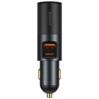 АЗУ Baseus Share Together Fast Charge with Cigarette Lighter Expansion Port U+C 120W (CCBT-C0G) Gray