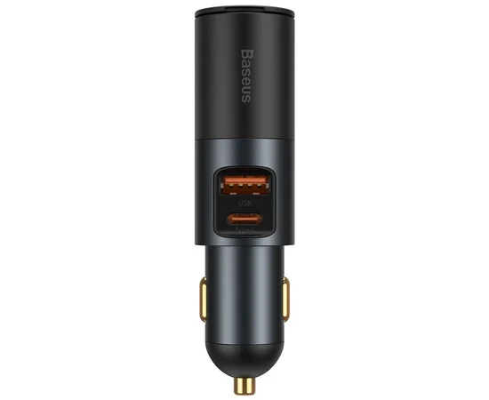 АЗУ Baseus Share Together Fast Charge with Cigarette Lighter Expansion Port U+C 120W (CCBT-C0G) Gray