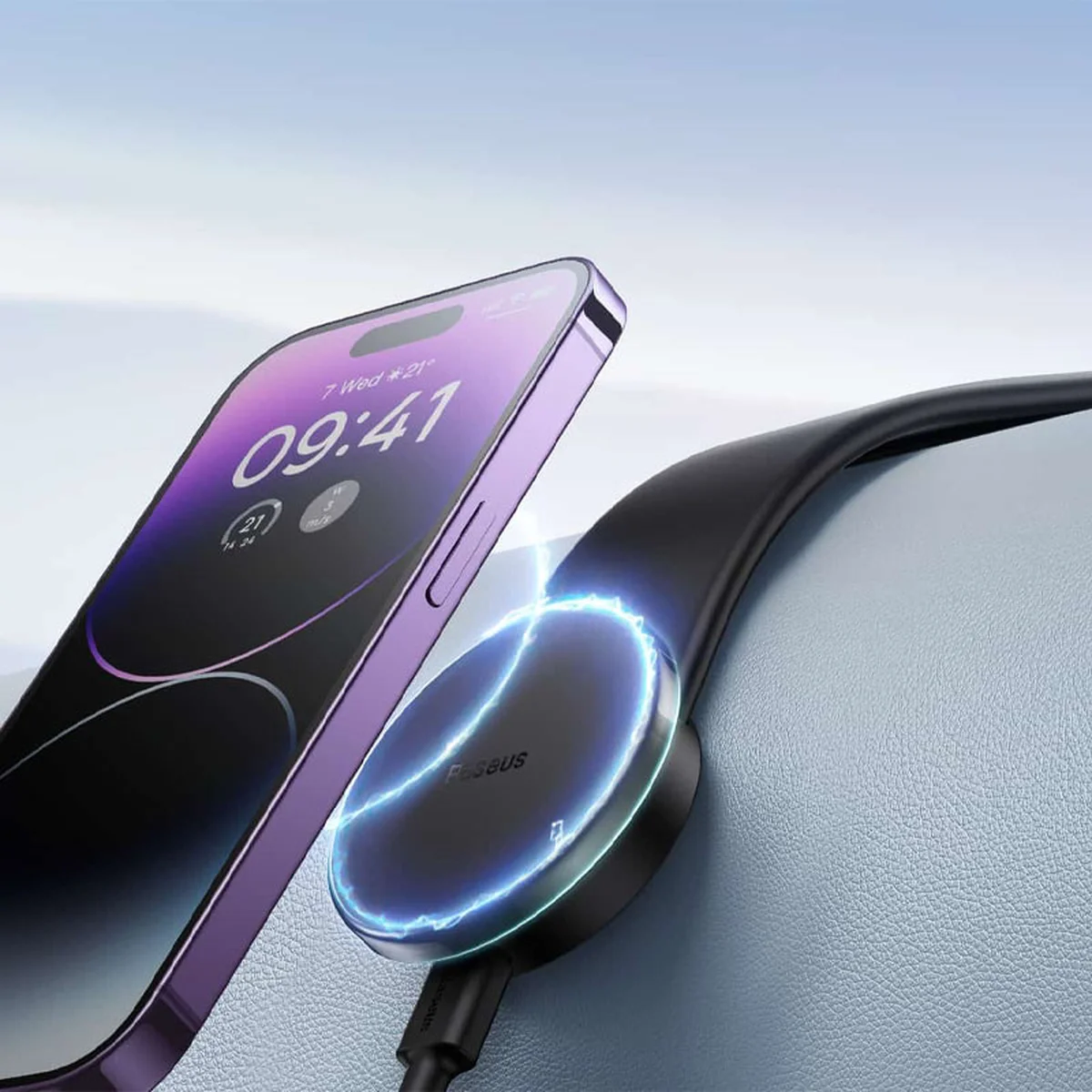 Автодержатель Baseus C02 Pro Series Magnetic Wireless Charging Car Mount Cluster (C40156000111-00) Black