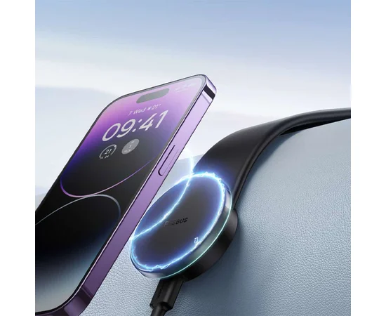 Автодержатель Baseus C02 Pro Series Magnetic Wireless Charging Car Mount Cluster (C40156000111-00) Black