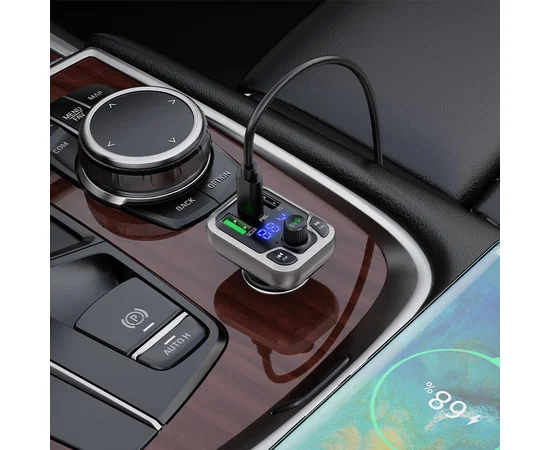 АЗУ FM модулятор Borofone BC38 Flash Energy PD20W+QC3.0 Черный