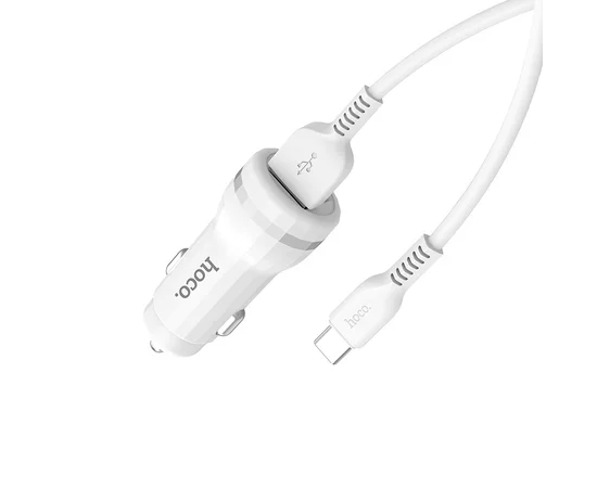 АЗУ Hoco Z27 Staunch (2USB 2.4A) (+кабель Type-C)