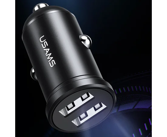 АЗУ USAMS US-CC114 C20  Dual USB Mini Черный