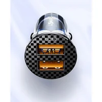 АЗУ Usams US-CC122 C23 36W Super Si (2USB/36W) Прозрачный / Черный