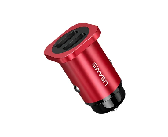 АЗУ USAMS US-CC054 C7 Metal с быстрой зарядкой (2USB 4.8A) Красный