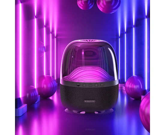 Bluetooth Колонка Borofone BP8 Glazed colorful luminous Черный