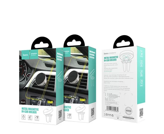 Автодержатель Hoco CA47 магнитный Черный