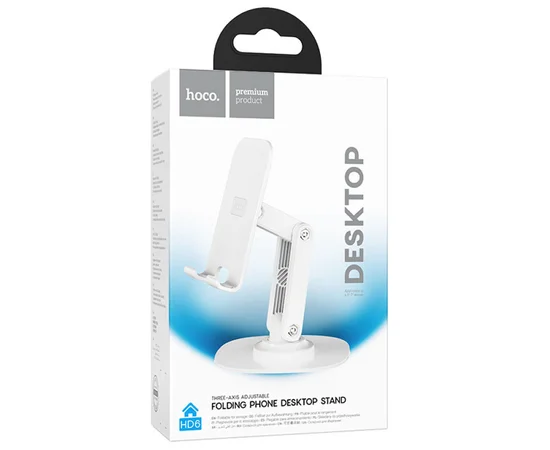 Держатель для телефона Hoco HD6 Winner dual-axis rotating White