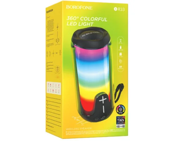Bluetooth Колонка Borofone BR33 Pulse color sports Black