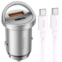 АЗУ Hoco NZ10 Handy PD45W+QC3.0 + Type-C to Type-C Silver