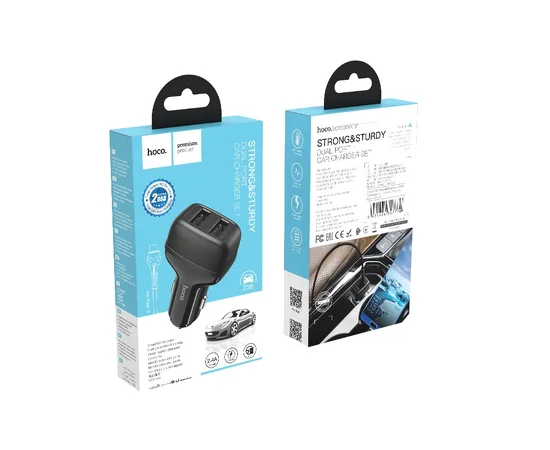 АЗУ Hoco Z36 (2USB/2.4A) + Type-C Черный