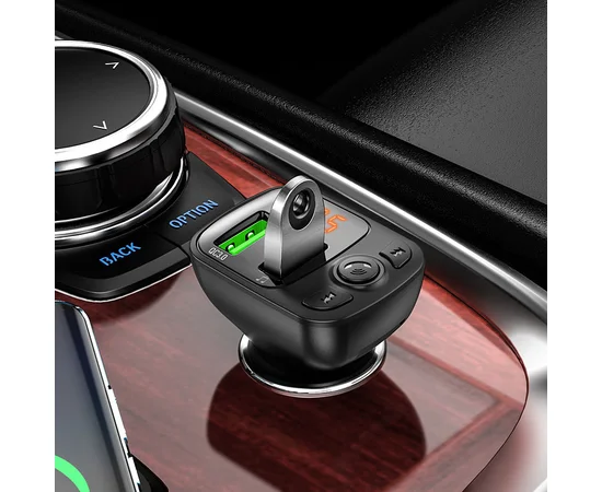 АЗУ FM модулятор Borofone BC41 Eminency QC3.0 Черный