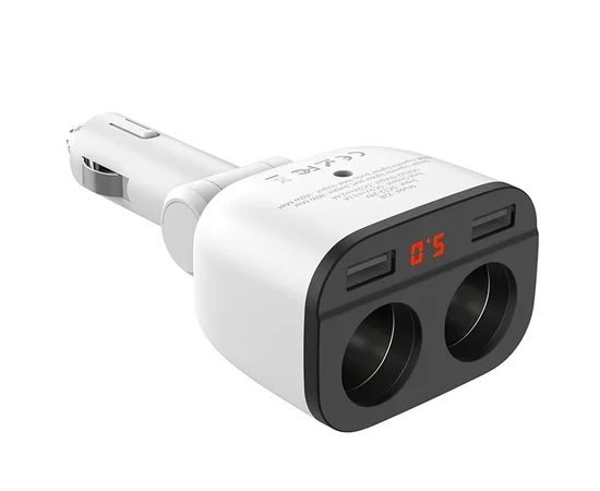 АЗУ Hoco Z28 (2 разъема/2USB/3.1A) Белый