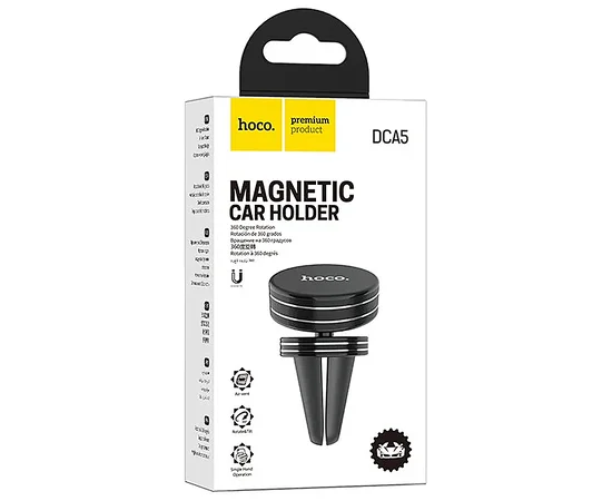 Автодержатель магнитный Hoco DCA5 Черный