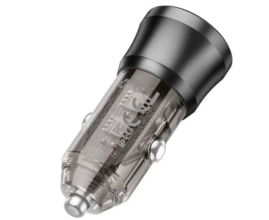 АЗУ Borofone BZ25 Journey PD38W (1C/1A) Transparent black