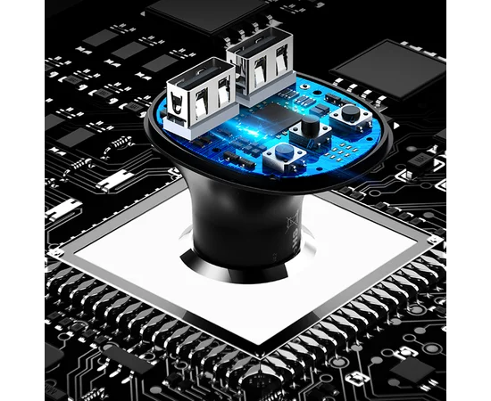 АЗУ USAMS US-CC062 C11 Wireless Car FM Transmitter Черный