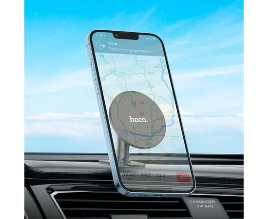 Автодержатель Hoco H13 Fine jade ring (center console) Black