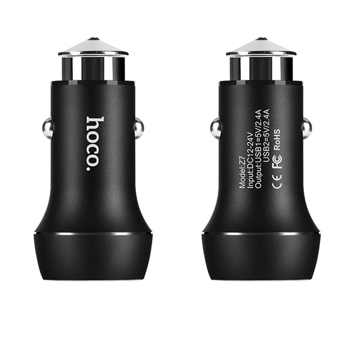 АЗП Hoco Z7 (2USB / 2.4A) Чорний